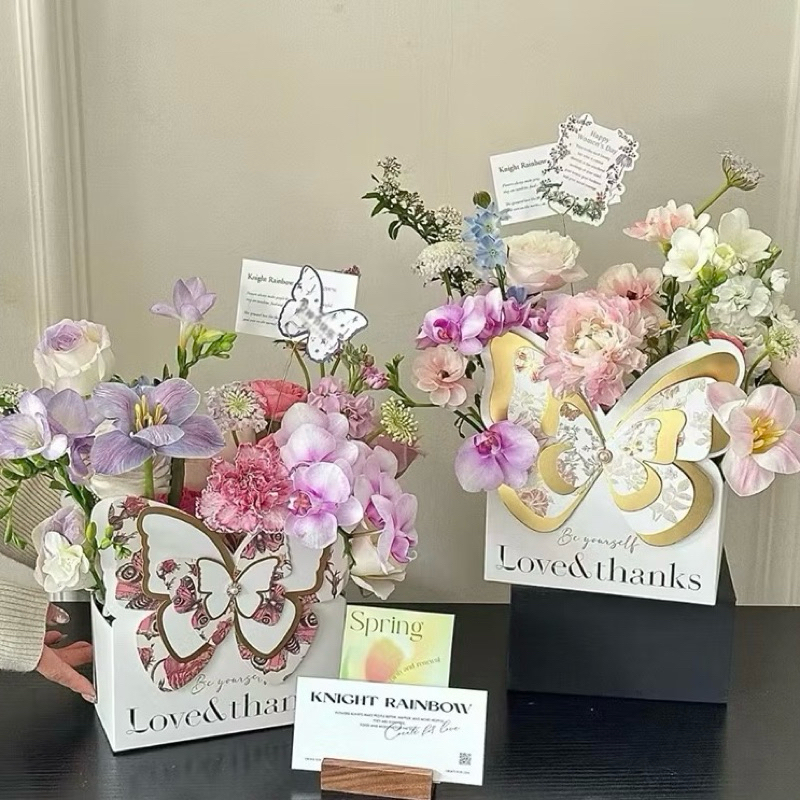 

Flower Bloom Box LOVE & THANKS / Tas Bunga / Kotak Bunga Florist / Flower Box