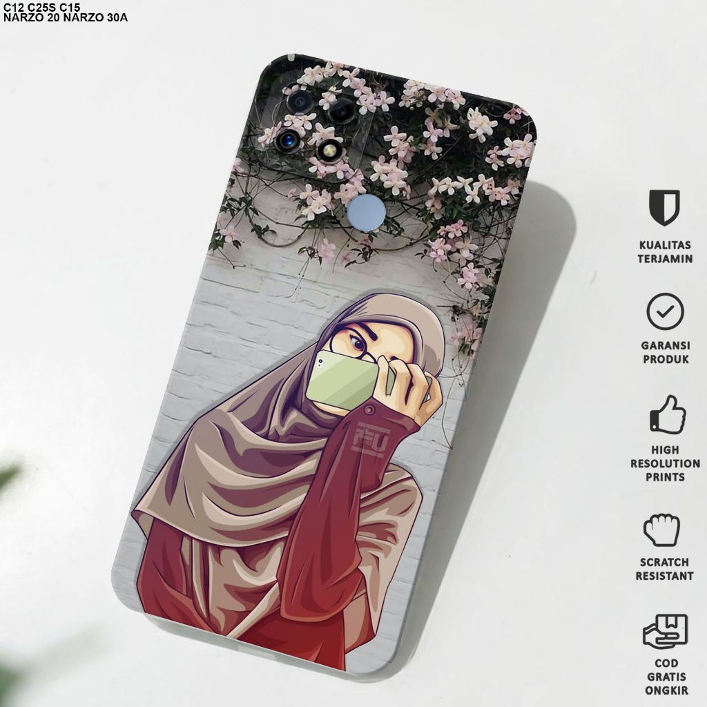 Case Realme C12 - Softcase Realme C12 - Softcase Procamera Motif Hijabers - Casing Hp Realme C12 - C