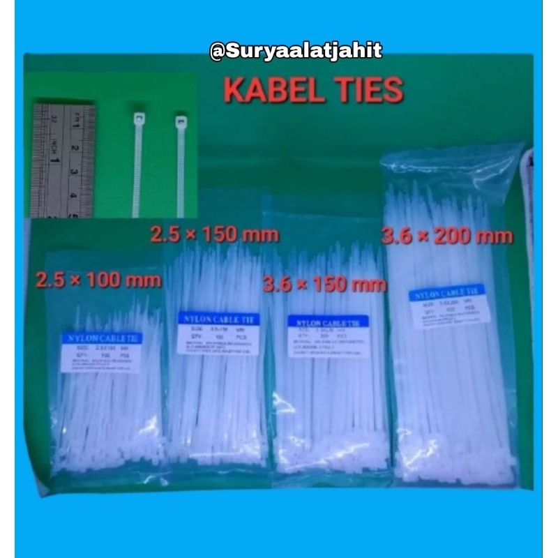 

Nylon Cable Tie size 3.6x150mm @100pcs/1bks =rp.6.000/1bks