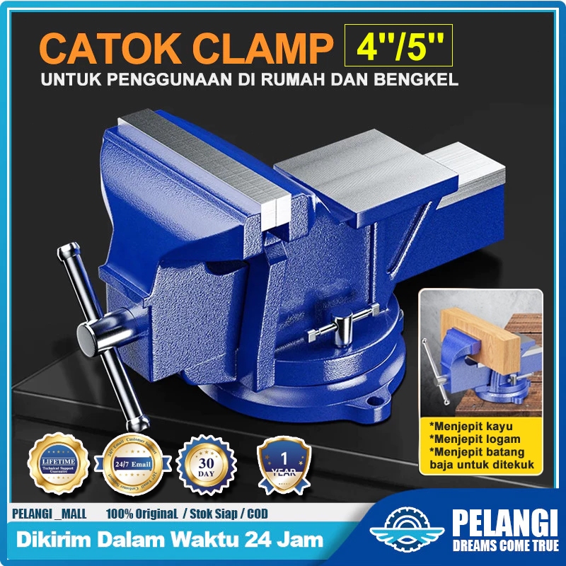 Catok Clamp catok paron Ragum Klem Catok Meja Bench Vise Ragum Tanggem Alat Jepit Serbaguna Catok Pa