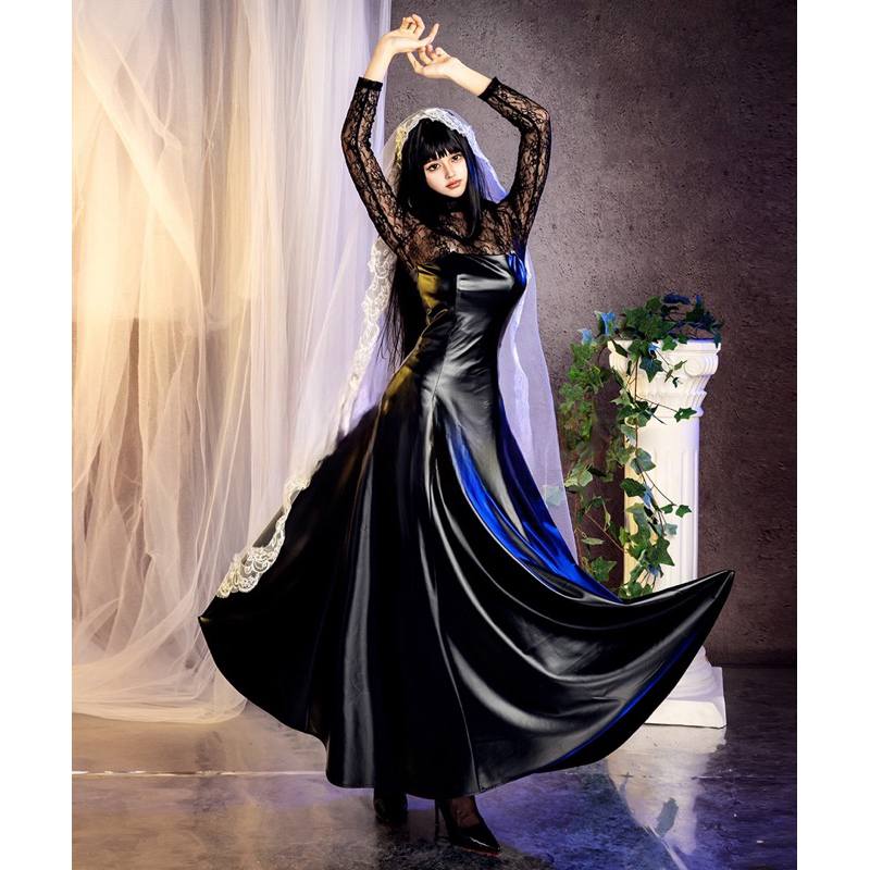 【Rollenz】Ready Sakamoto Days Osaragi Cosplay Costume Latex Anime Fullset Wig Kostum Dress