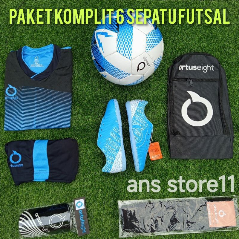 PROMO TERBATAS Sepatu Futsal Anak Ortus Catalyst Grade Original Terbaru Terlaris, Paket Komplit 6 Se