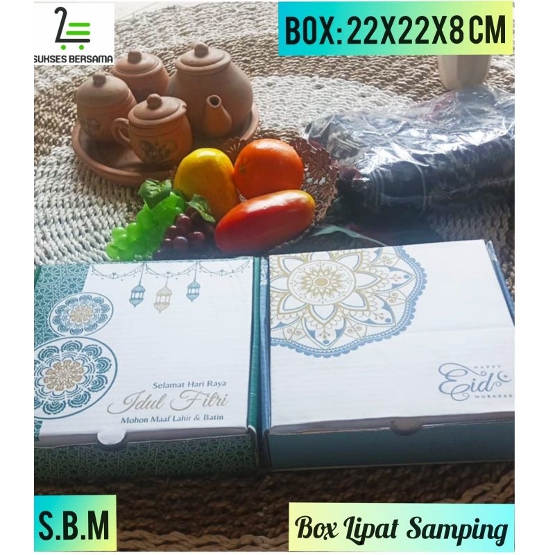 

Box 22x22x8cm/kardus/hampers/Nasi/idulfitri/hodie/mukena/parcellrbaran/Packing/tinggi8