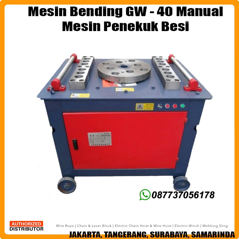 Mesin Bending GW 40 Manual Mesin Penekuk Alat Tekuk Bengkok Besi Proyek Baja Bar Bender