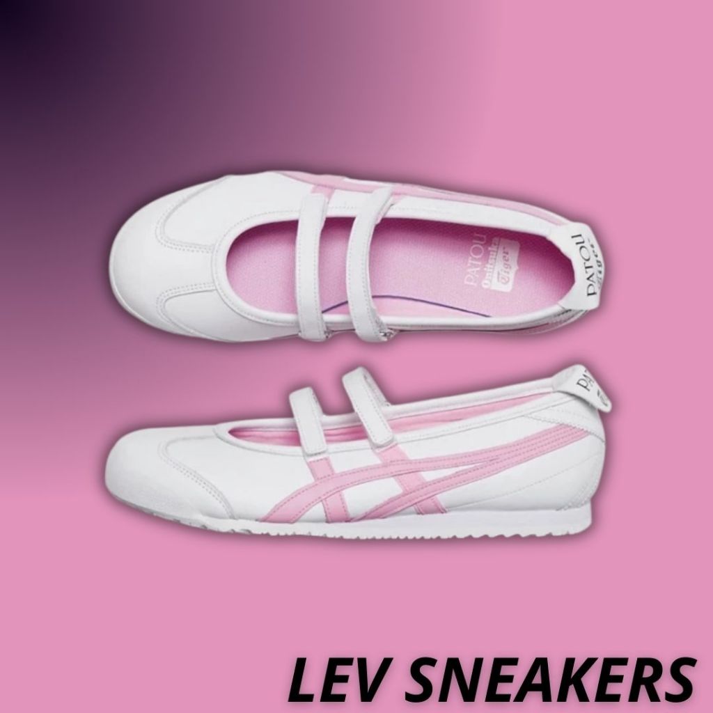 Sepatu Patou x Onitsuka Ballerina White Pink