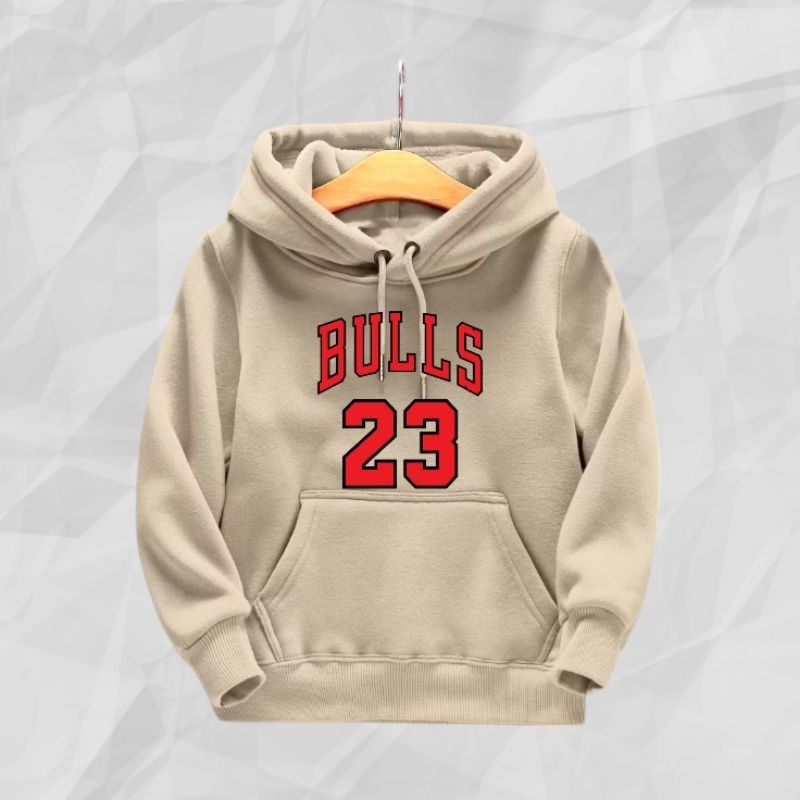 Sweater Hoodie Anak Laki Laki Perempuan BULLS 23 Hoodie Anak Keren Bahan Fleece Tebal