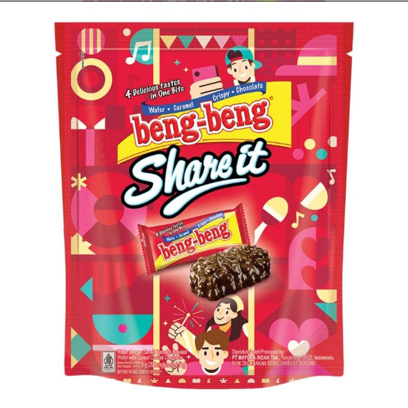 

Beng - Beng share it wafer rice crispy cokelat pouch 25 x 9.5 g