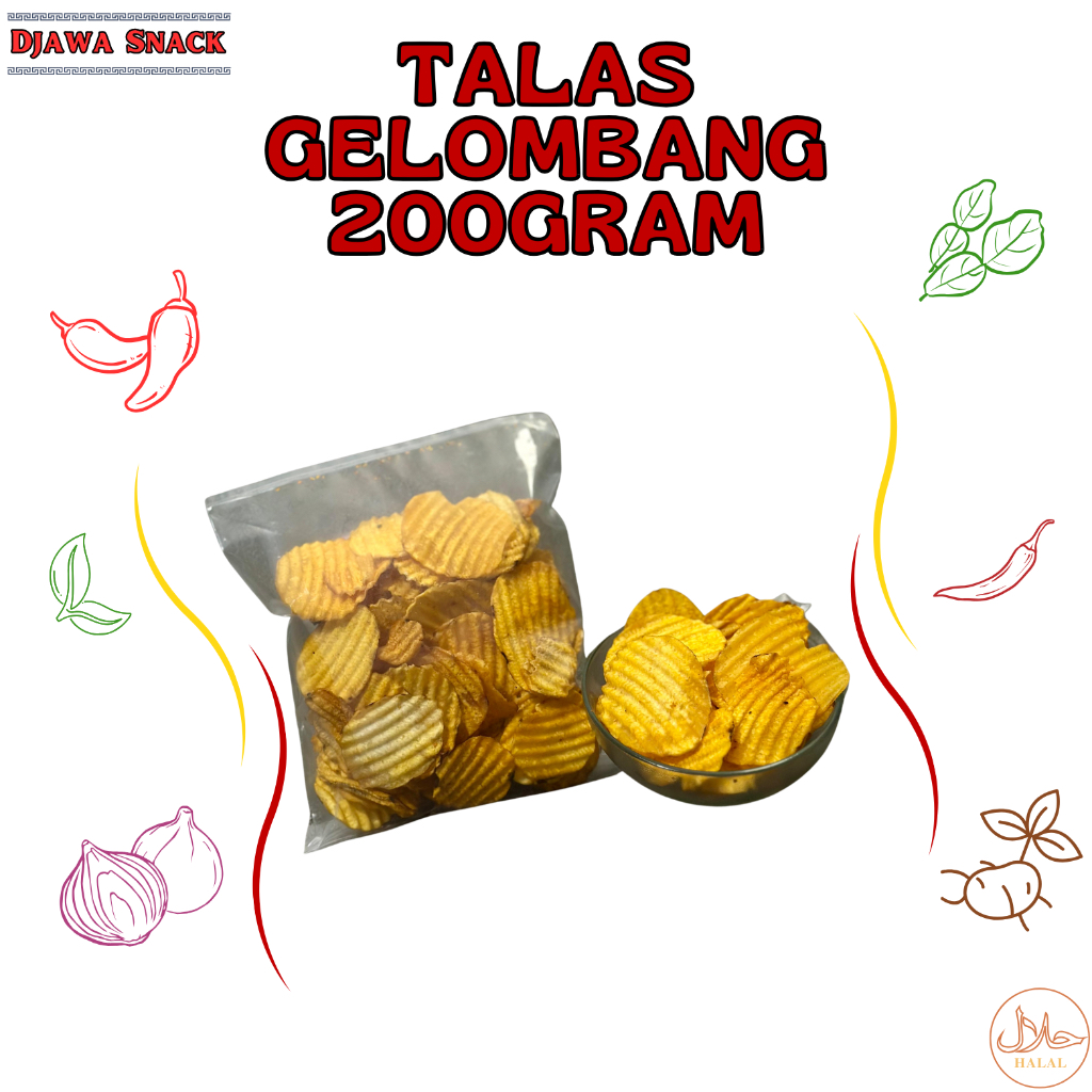 

200GRAM TALAS GELOMBANG [KERIPIK TALAS GORENG GELOMBANG]
