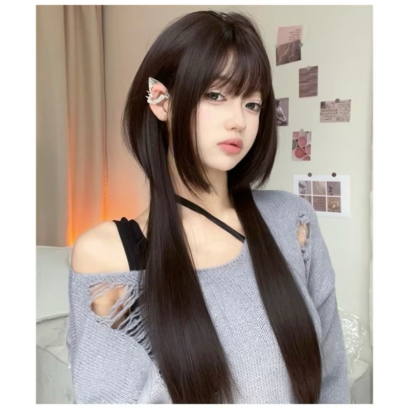 READY manreally wig - jellyfish head black brown