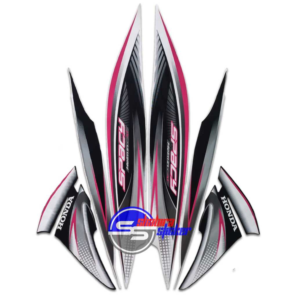 STRIPING MOTOR SPACY KARBU 2012 PUTIH STANDAR FULLSET