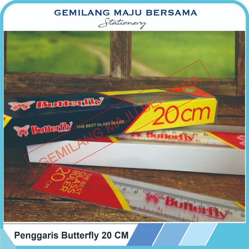 

Mistar Penggaris Butterfly BT 20cm