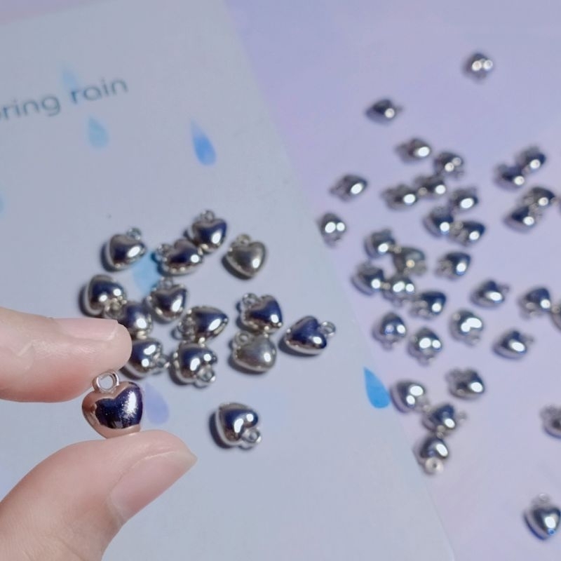 MOTE BENTUK LOVE GANTUNGAN TAS HP CHARMBAG KERAJINAN TANGAN GELANG AMIGURUMI RAJUT PHONE STRAP SATUA