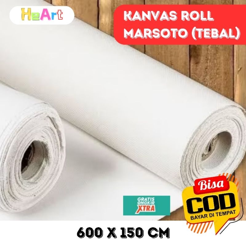 

KANVAS LUKIS MARSOTO TEBAL 600 X 150 CM-SIAP LUKIS SUDAH DI GESSO