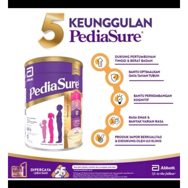 

Pediasure 850gr Rasa Vanilla dan Madu