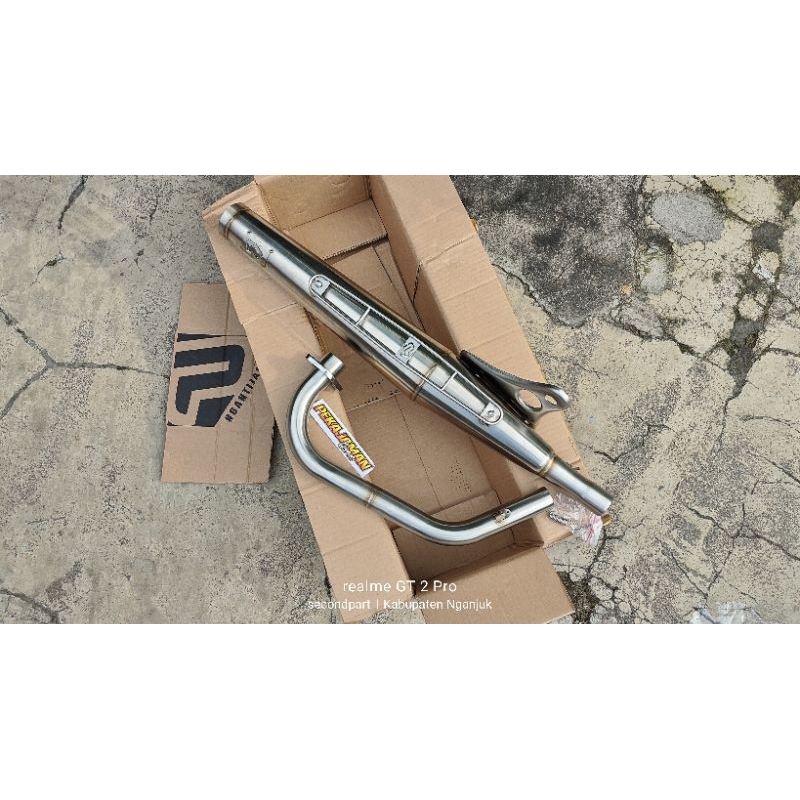 knalpot pekajaman original suara ngebass cocok untuk motor CB dan GL100