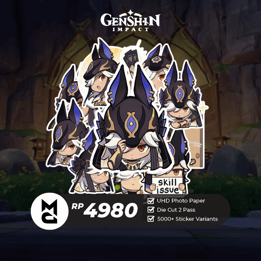 

Sticker Genshin Impact Cyno Sticker Anime Aesthetic Lucu Sticker Helm Laptop Motor Hp