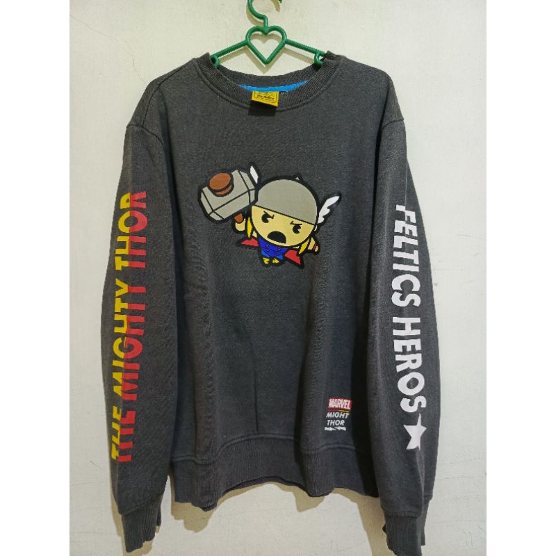 Crewneck Marvel Might Thor Grey Second Ori