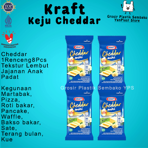 

Keju Cheddar Kraft 35Gr Renceng isi 8