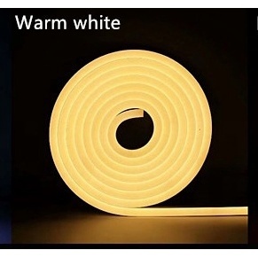 Paket Lampu Neon Flex 220v 5m 5 meter Led WARM WHITE Selang Fleksibel Warna Neon Box Outdoor ip65 Hu