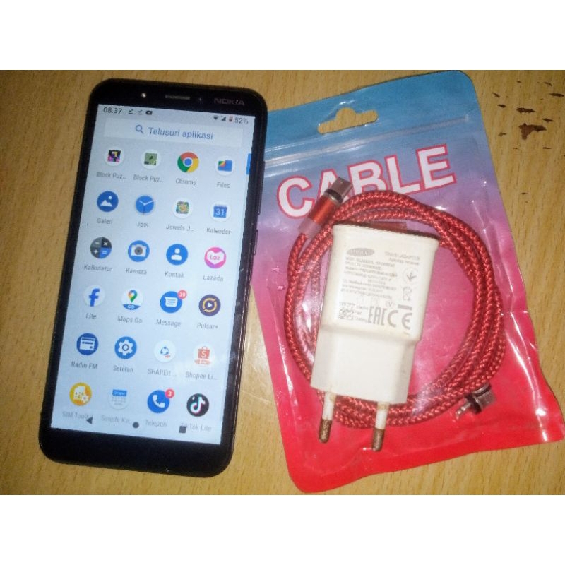 nokia c1 mulus, segel normal jaya, sudah android 9, garansi 3bulan jual murah