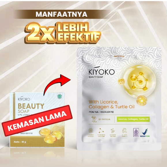 Sabun Kiyoko Beauty Soap 50g Mencerahkan Kulit Kusam Dan Hitam Aman BPOM