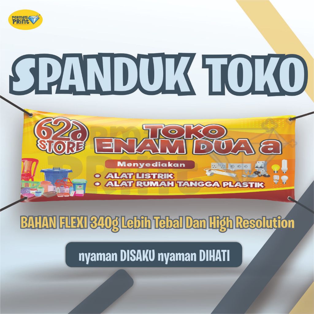 Spanduk Toko Meteran Murah Free Design / Spanduk Toko Kelontong / Spanduk Toko Sembako / Spanduk Tok