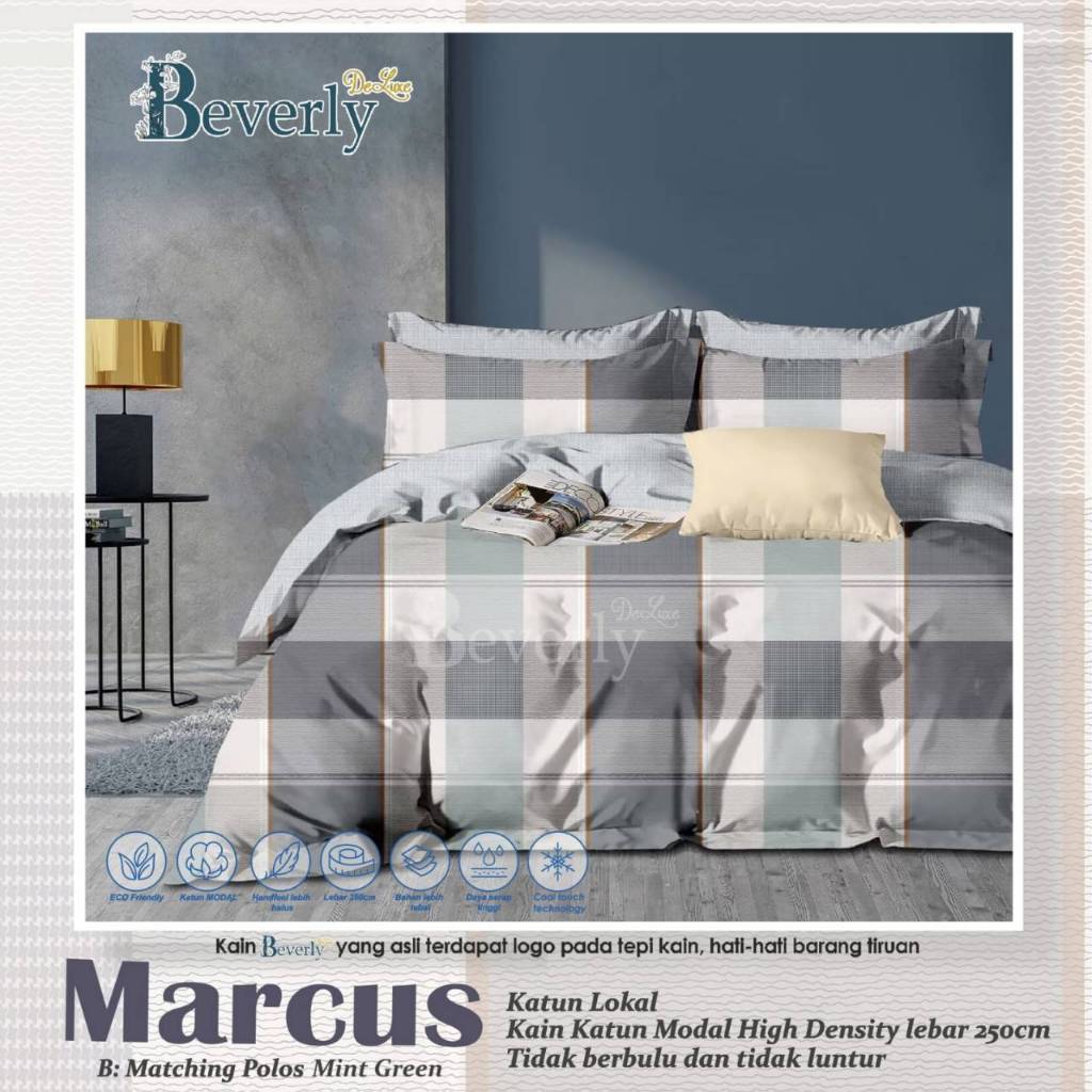 Sprei Katun BEVERLY MARCUS  | Sprei Home Industry dari Katun CVC Premium | Sprei Uk.90,100,120,160,1