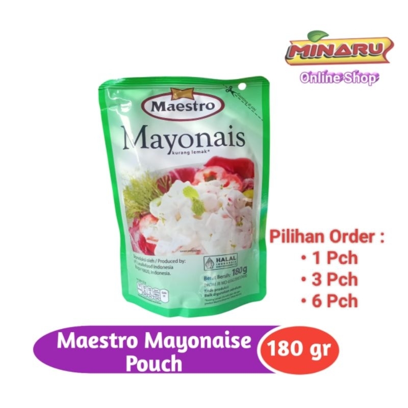

Maestro Mayonaise Original pouch 180 gram Mayonaise mayones original maestro