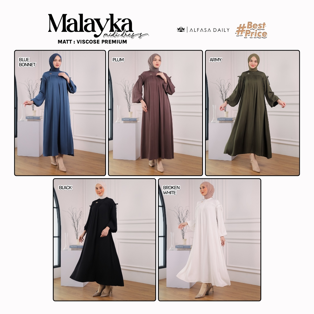 MALAYKA MIDI DRESS - ALFASA DAILY