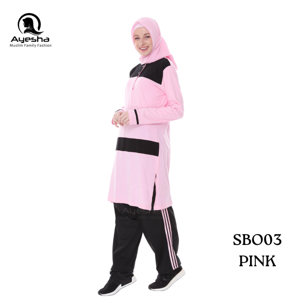 AYESHA SBO03 | Setelan Olahraga Wanita | Baju Olahraga Ayesha | Celana Trening | Baju Olahraga Musli
