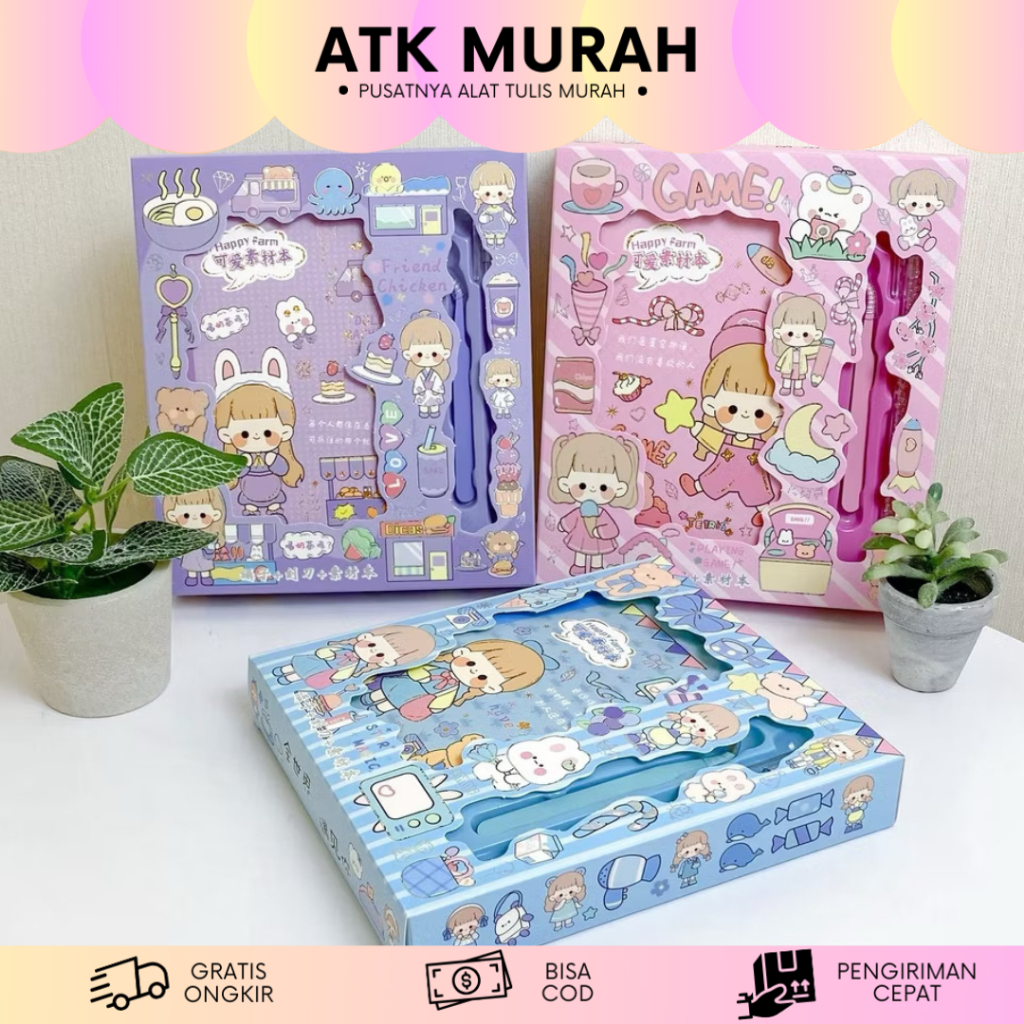 

PAKET STIKER STICKER SZ-57 LENGKAP BONUS JEPITAN DAN CUTTER STICKER IMUT LUCU KADO TERMURAH