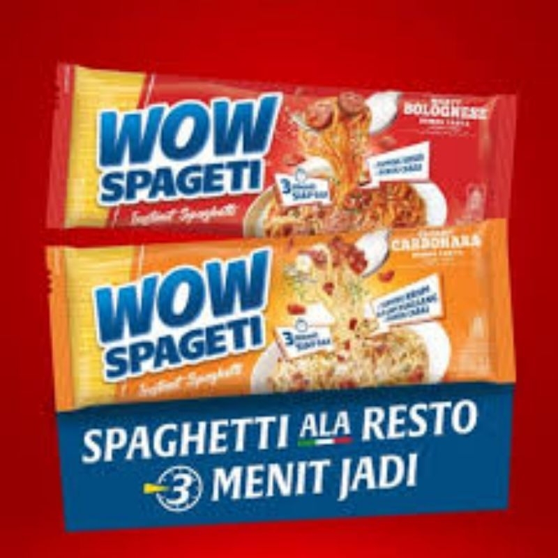 

paket Wow spageti aglio olio bolognese carbonara 10 pcs