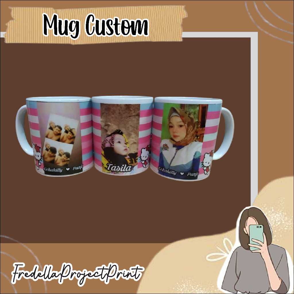 MUG CUSTOM FOTO TULISAN DAN NAMA SESUAI KEINGINAN BAHAN KERAMIK