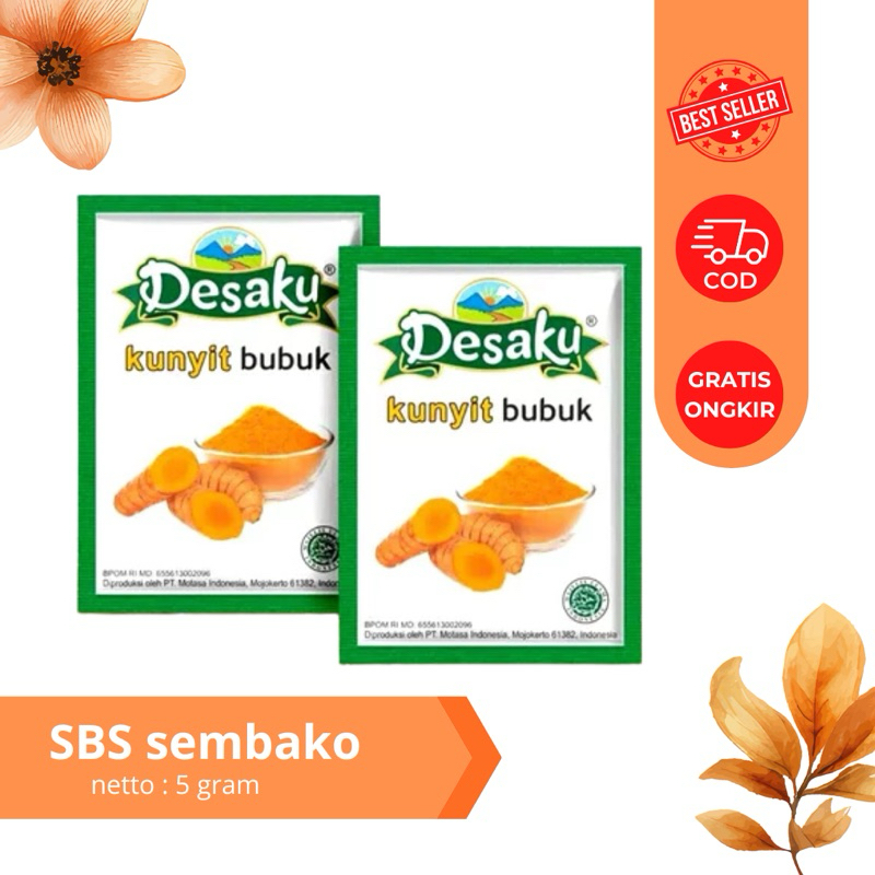 

Desaku Kunyit Bubuk Murni 100% sachet 5g