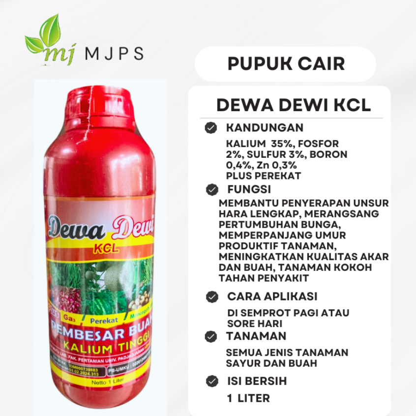 PUPUK CAIR KCL DEWA DEWI PEMBESAR BUAH 1 LITER