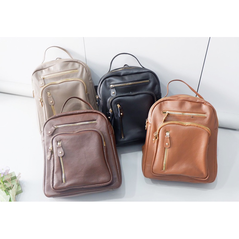 Ransel Kulit Backpack Wanita Kulit Asli