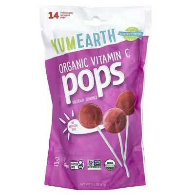 

YumEarth, Organic Vitamin C Pops Assorted 14 Pops