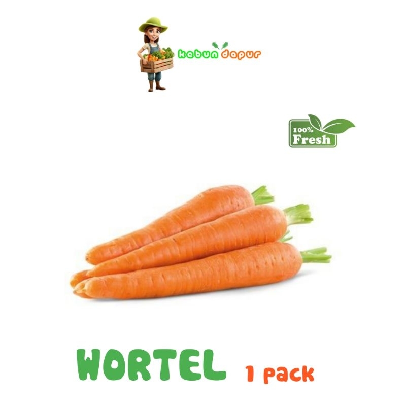 

WORTEL FRESH Harga per 1 pack -Kebun Dapur-