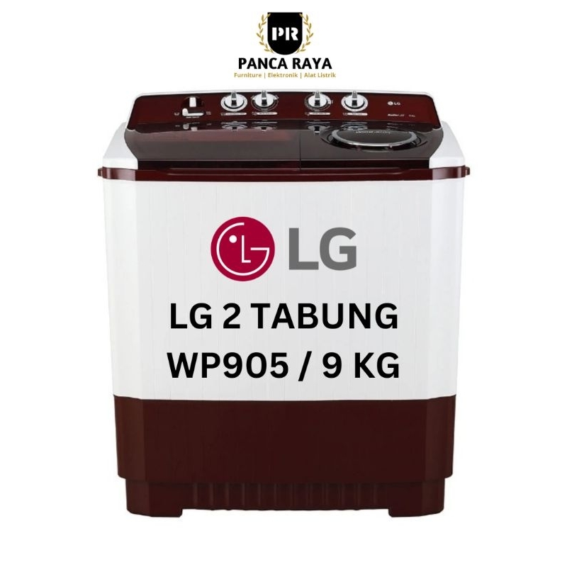 MESIN CUCI LG 2 TABUNG 9KG WP905 ROLLER JET