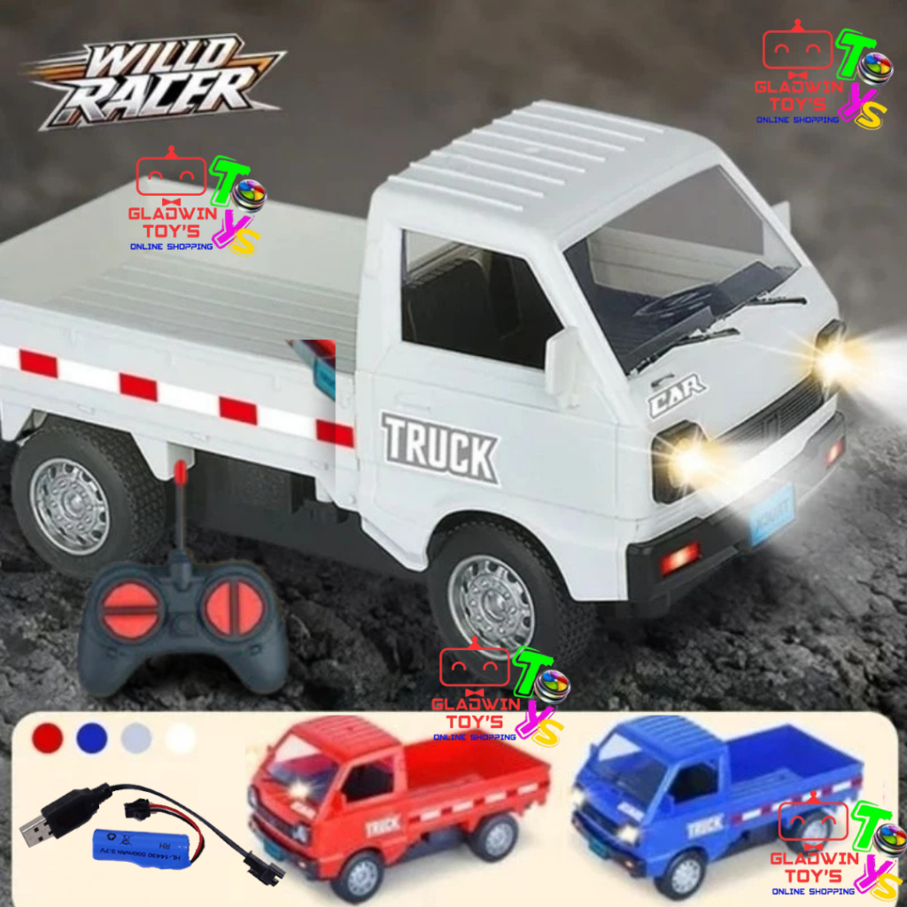 TRUCK RC CARGO PICK-UP MOBIL REMOTE RC PICK UP SUZUKI CARRY SCALE 1:20 BATERAI CAS