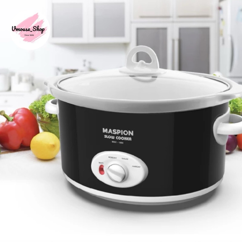 SLOW COOKER MASPION MSC 1850 - MASPION SLOW COOKER 5 LITER - PEMASAK PELAN MASPION 5L - PEMANAS TEKW