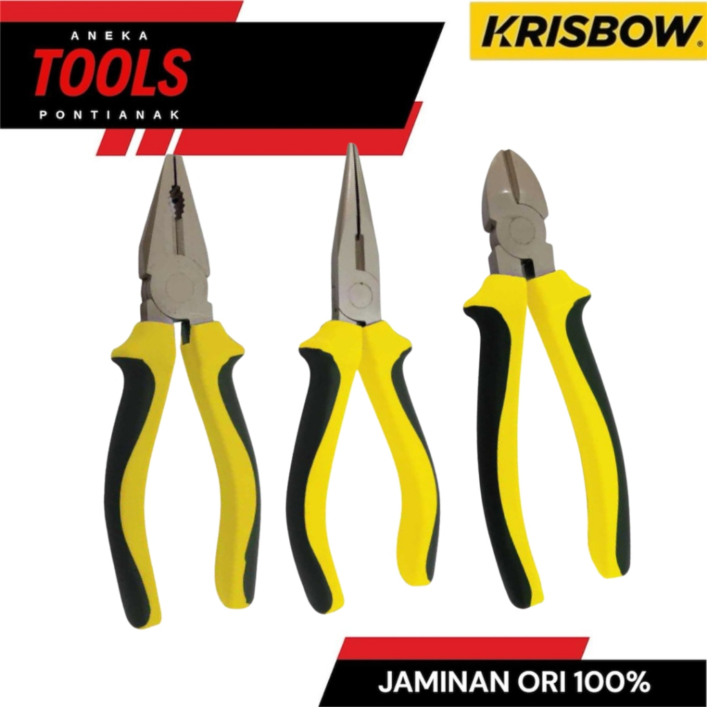 Krisbow Tang Kombinasi / Tang Potong / Tang Lancip 6-8 Inch