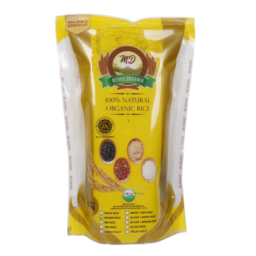 

MD ORGANIC BROWN RICE PCH 1 KG 8997026500404