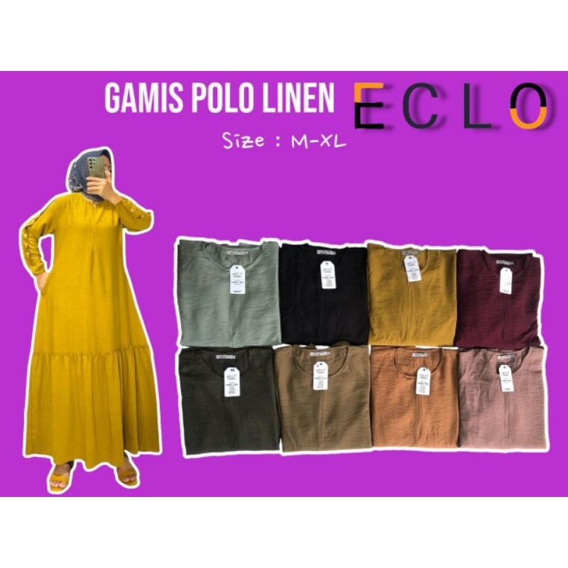 Gamis eclo polo linen
