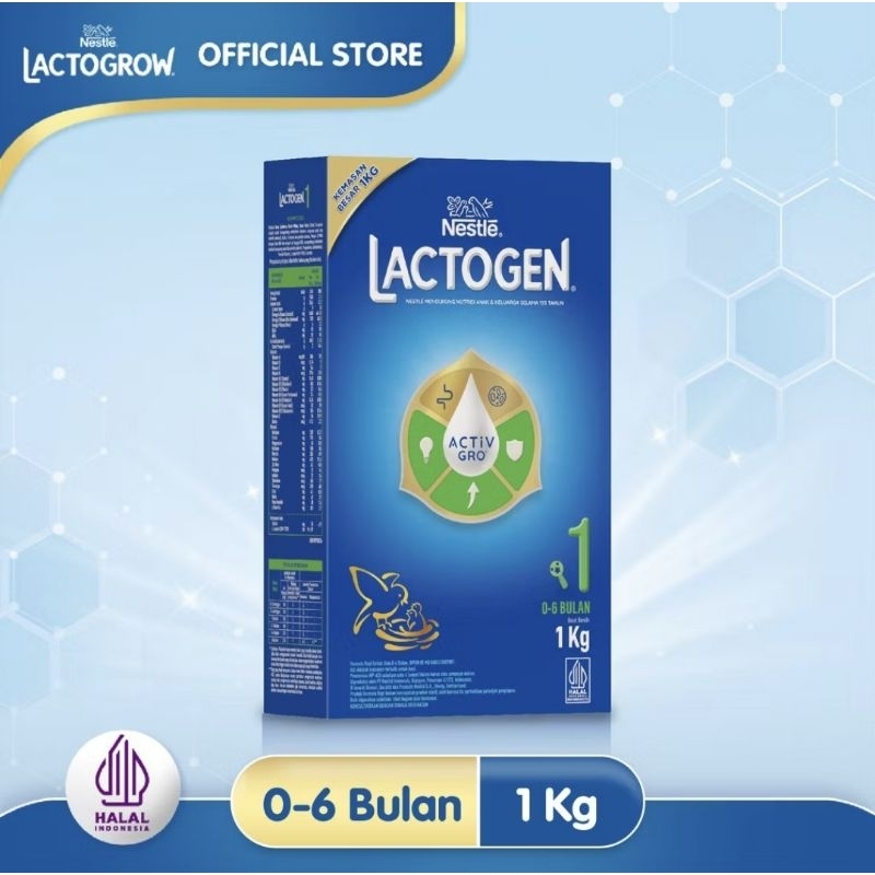 

Nestle LACTOGEN PRO 0-6 Bulan ACTiVGRO Susu Formula Original 1kg EXP: Agustus 2025