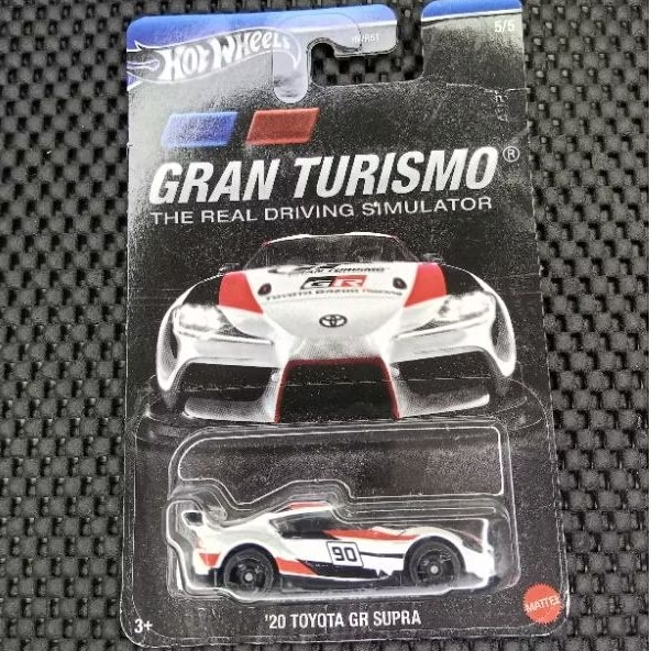 HOT WHEELS GRAND TURISMO 20 TOYOTA GR SUPRA PUTIH STRIPPING HITAM MERAH NO 90