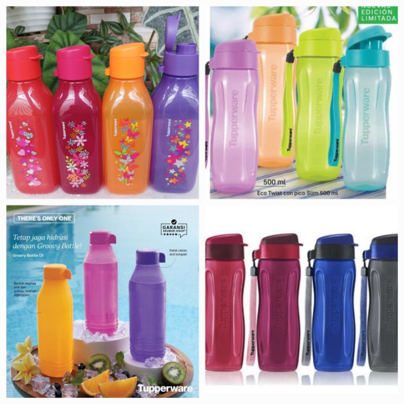Eco bottle 500 ml / eco bottle 750 ml tupperware  / eco bottle fashion square tupperware / eco botol