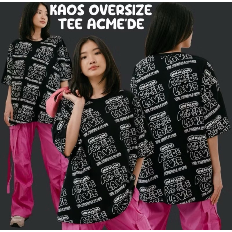 - BANGKOK MEDAN - READY KAOS OVERSIZE TEE ACME'DE / KAOS OVERSIZE WANITA