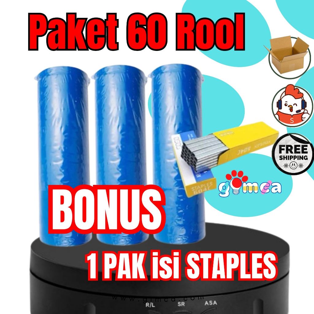 

Pita 60 Rol Dapat Bonus 1 Box Staples TapetoolRefill-Pita Isi Ulang Tapetool gimca