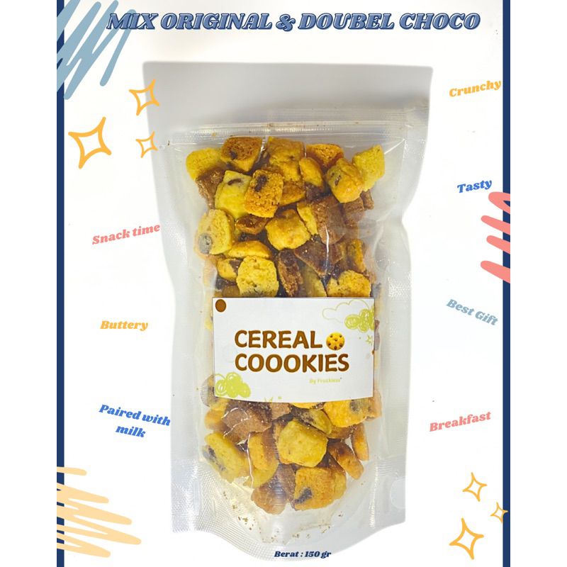

FROZKIESS - CEREAL COOKIES MIX ORIGINAL & DOUBEL CHOCO CHIPS